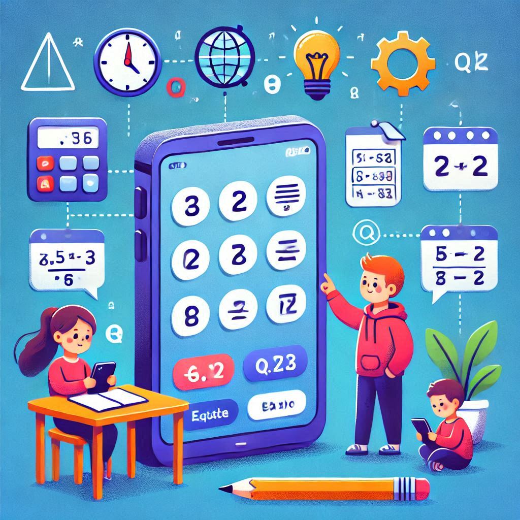 Students doing math quiz