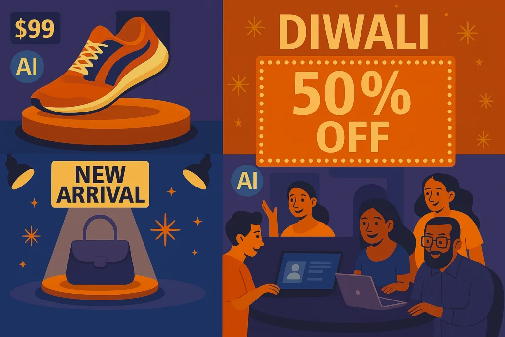 Demonstrates how AI ad creation fits into various marketing scenarios