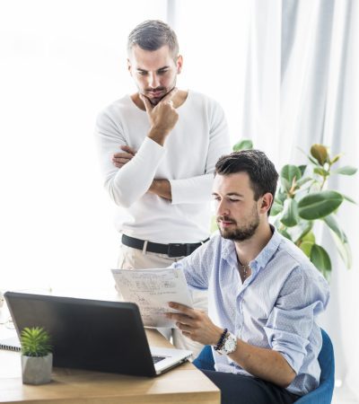 two-male-businessmen-working-office problem statement